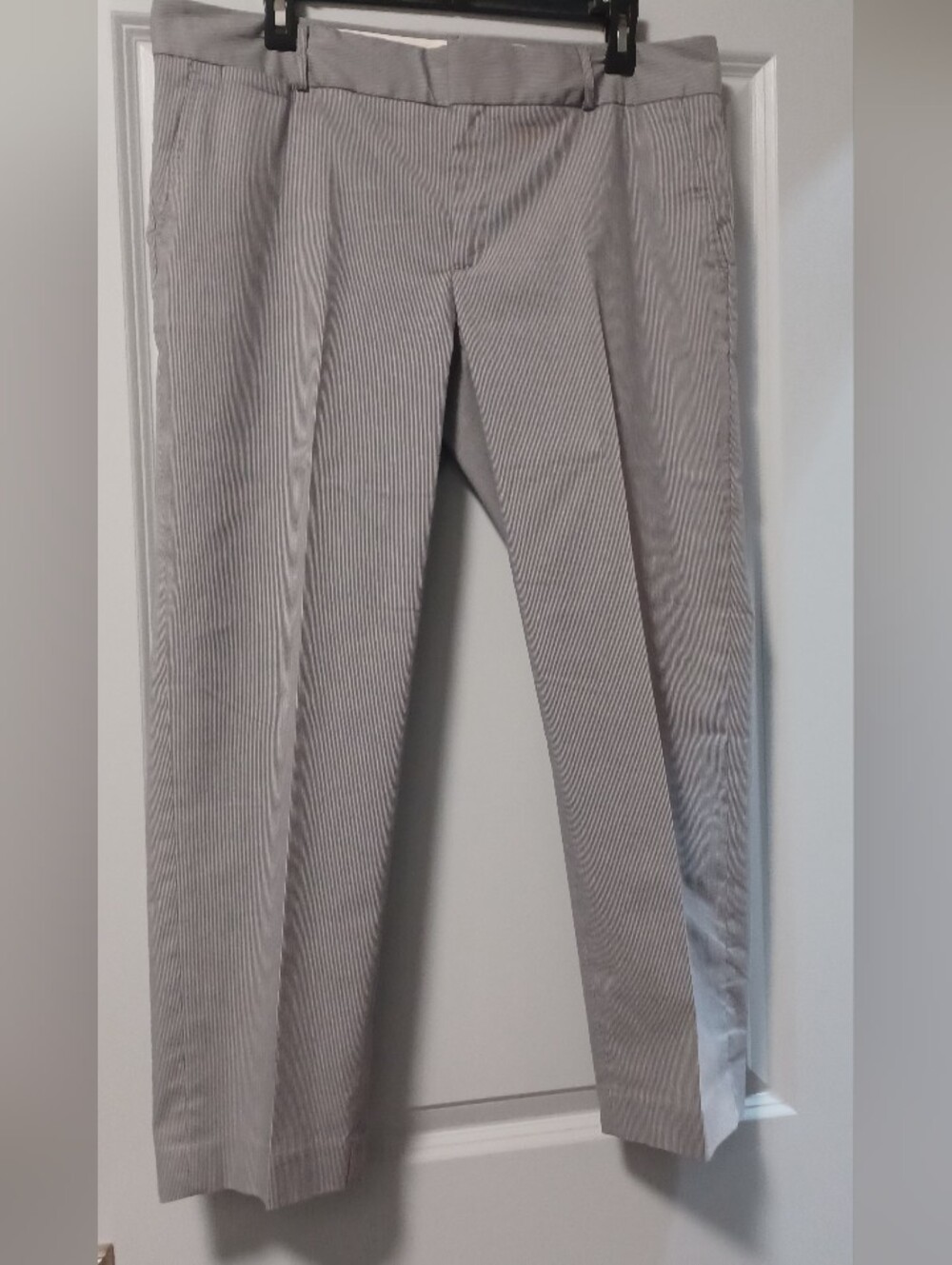 Banana Republic Gray Pinstripe Dress Pants